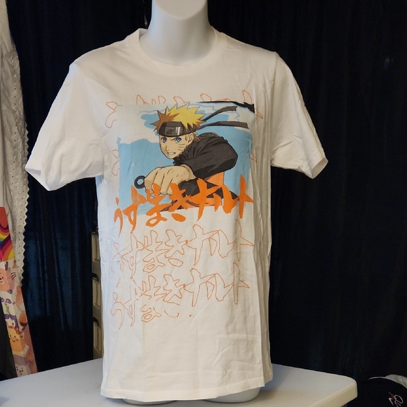 White Anime Graphic Tee - Picture 1 of 3